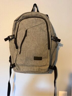Men's Gray Everyday Backpack with Front Organizer